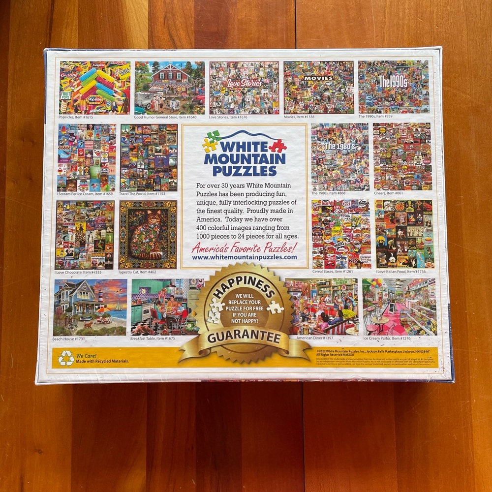 White Mountain 1980's Collage Puzzle - New and Sealed. 1000 Larger Pieces - Picture 2 of 10